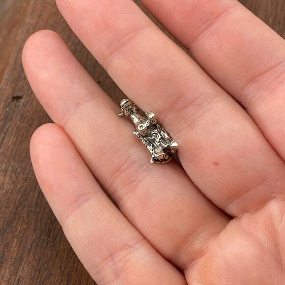 Vintage 925 Sterling Silver "Democrat" Donkey Political Party Pendant Charm - Picture 3 of 5